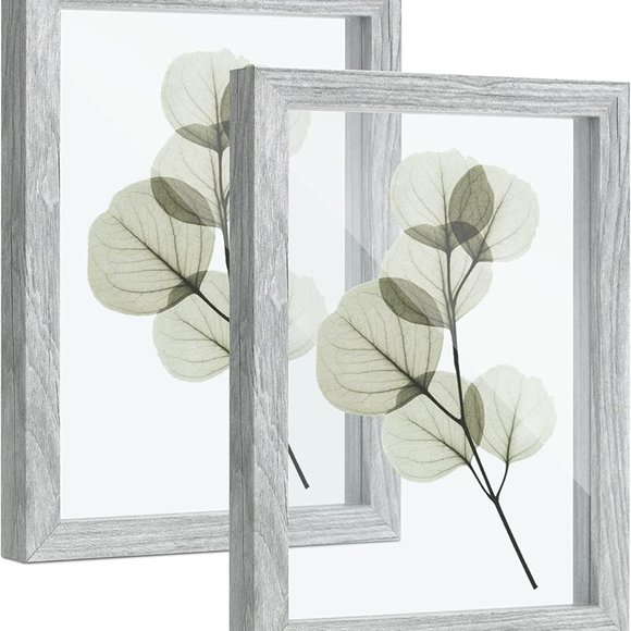 Sumgar Accents Set Of Two Floating Picture Frame 5x7 Double Glass